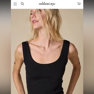 Sold Out NYC The Scoop It Up Tank Black Cropped